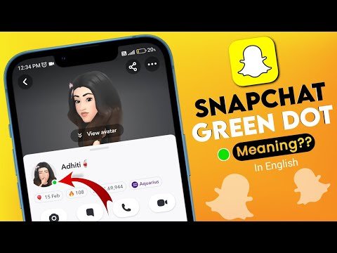 green dot on snapchat